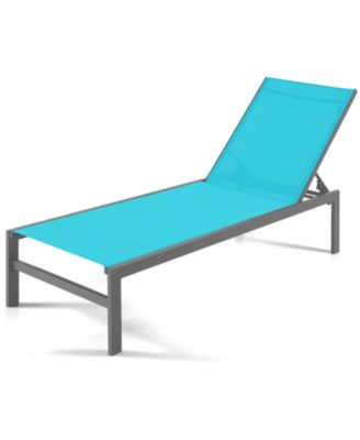 Outdoor 6-Position Lounge Chair Chaise Aluminium Adjust Recliner Patio