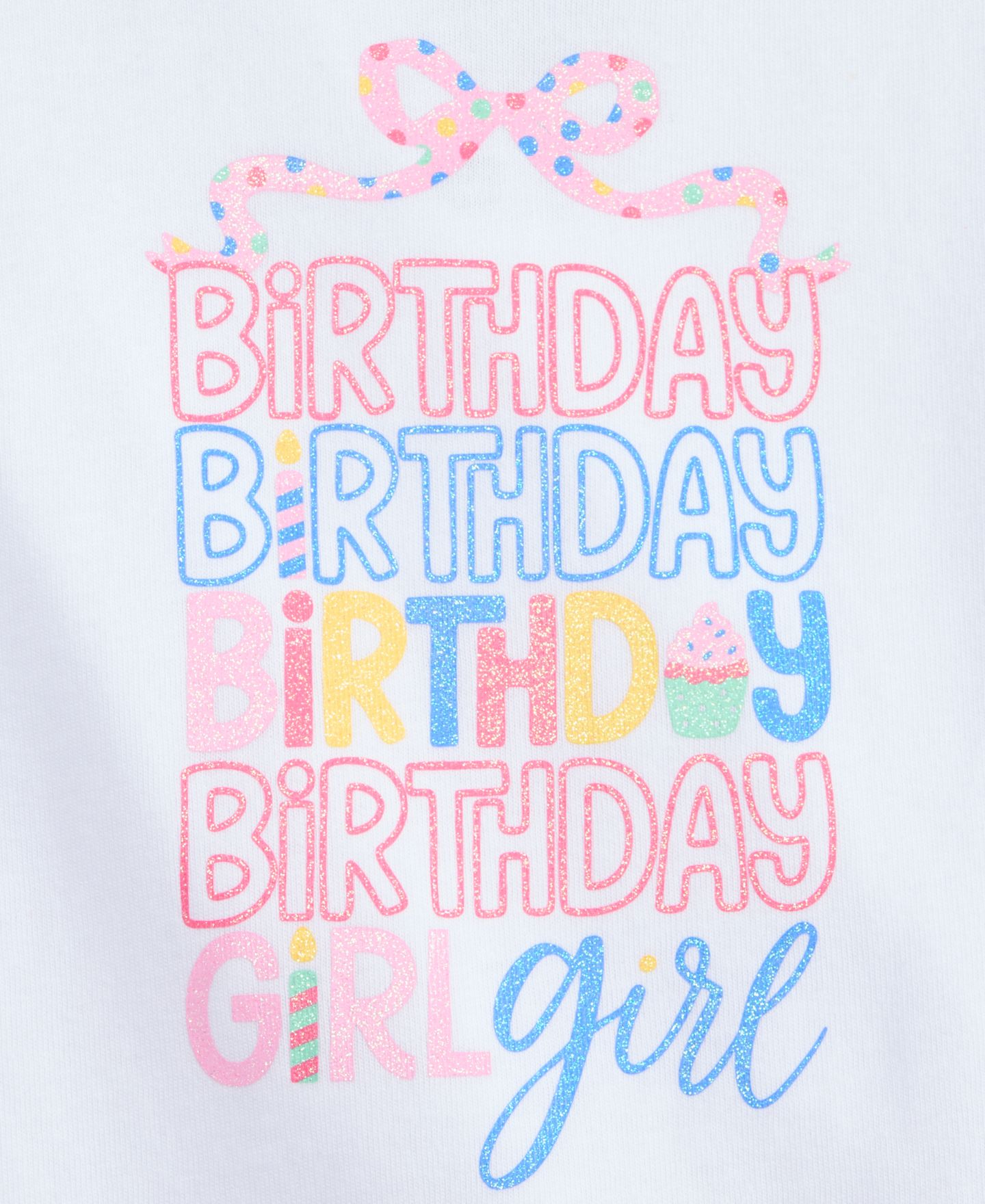 Футболка Epic Threads Birthday Girl Graphic T-Shirt для девочек-малышей, цвет: Яркий белый — фото 3