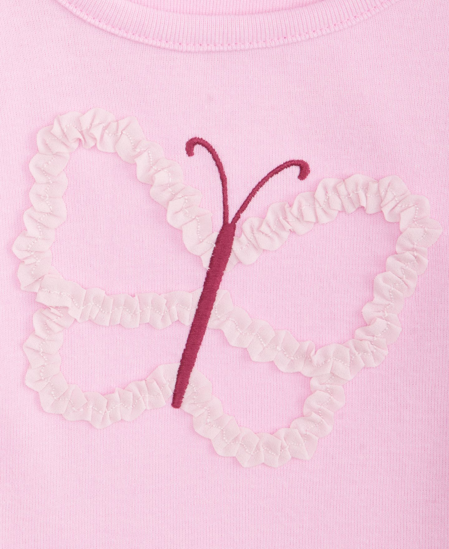 Футболка Epic Threads Butterfly Elevated Ribbed T-Shirt для девочек-малышей, цвет: Bonbon — фото 2