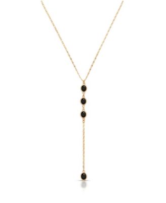 Bezel Sparkle Dip Lariat Necklace