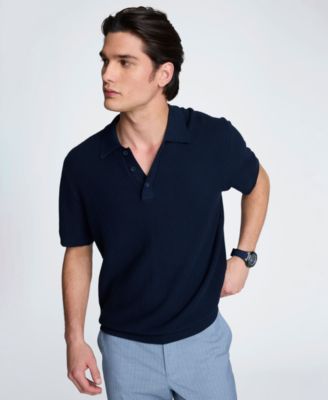 Men's Cotton Short-Sleeve Polo Sweater