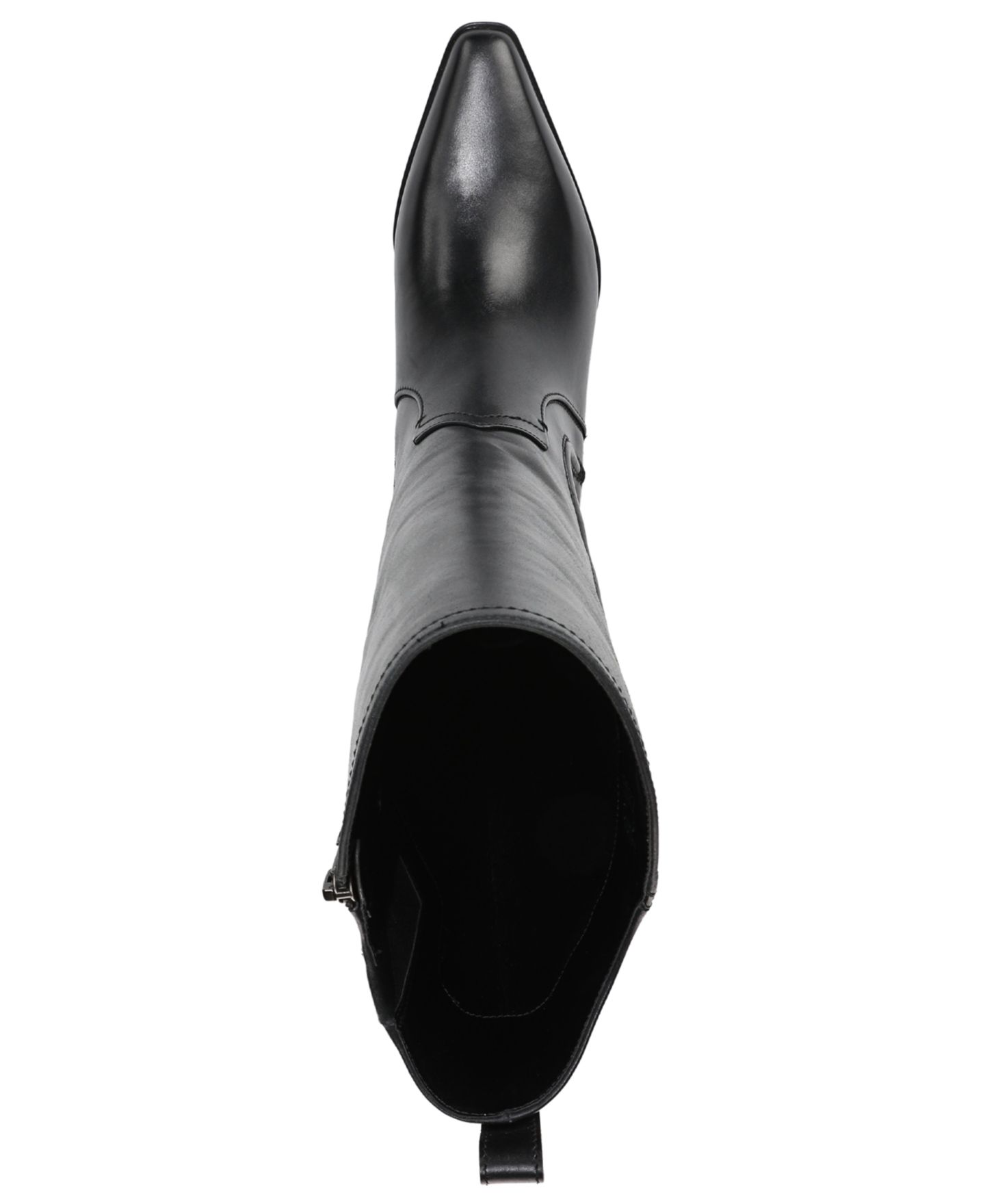 Женские ботинки 27 EDIT Naturalizer Brooke Extra Wide Calf Western Zipper Tall, цвет: Чёрный кожаный — фото 4