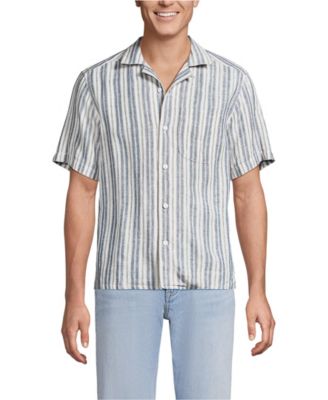 Men's Short Sleeve Linen Hawaiian Camp Collar Shirt