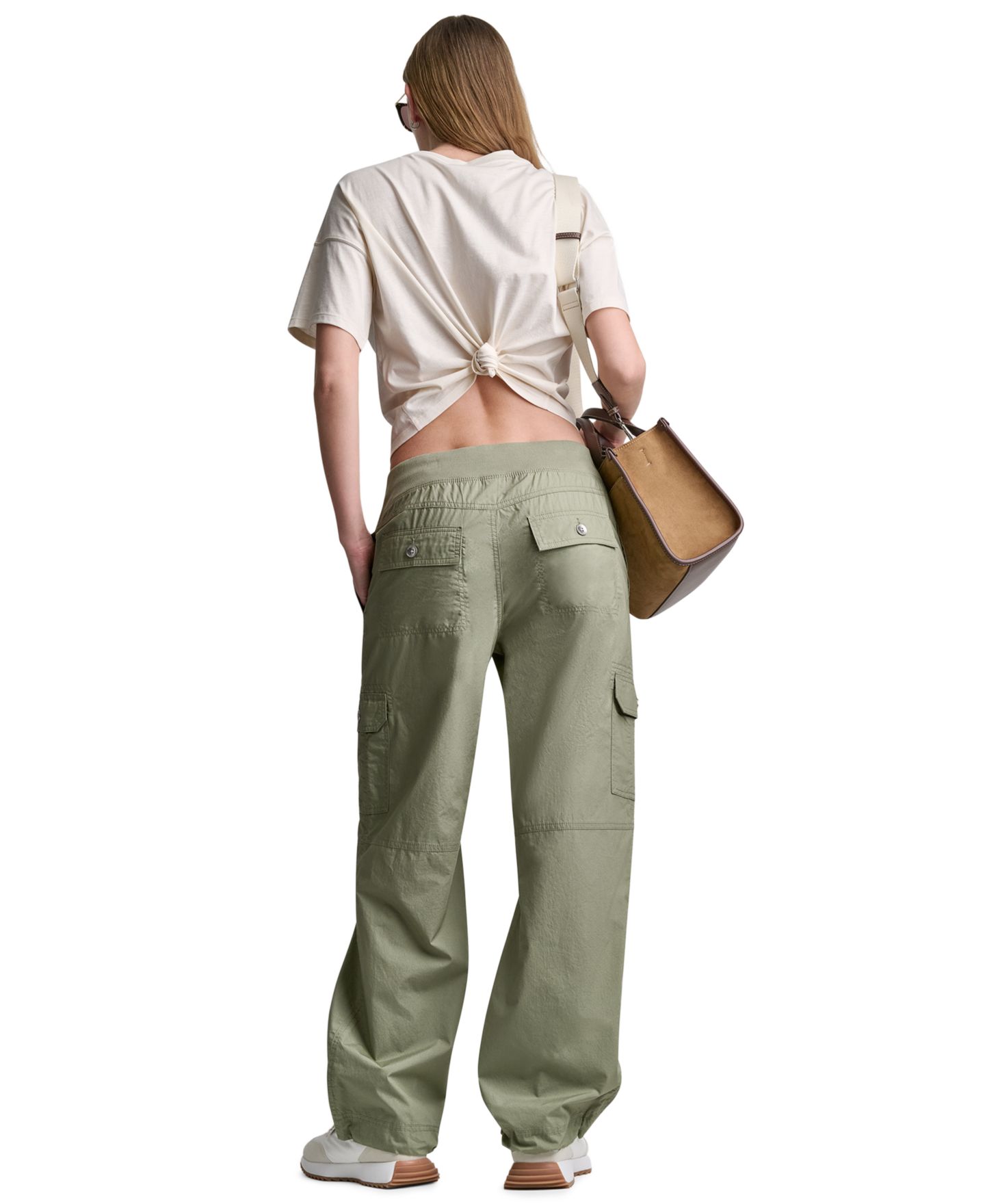 Женские брюки DKNY Sport High-Rise Straight-Leg, цвет: Bayleaf — фото 5