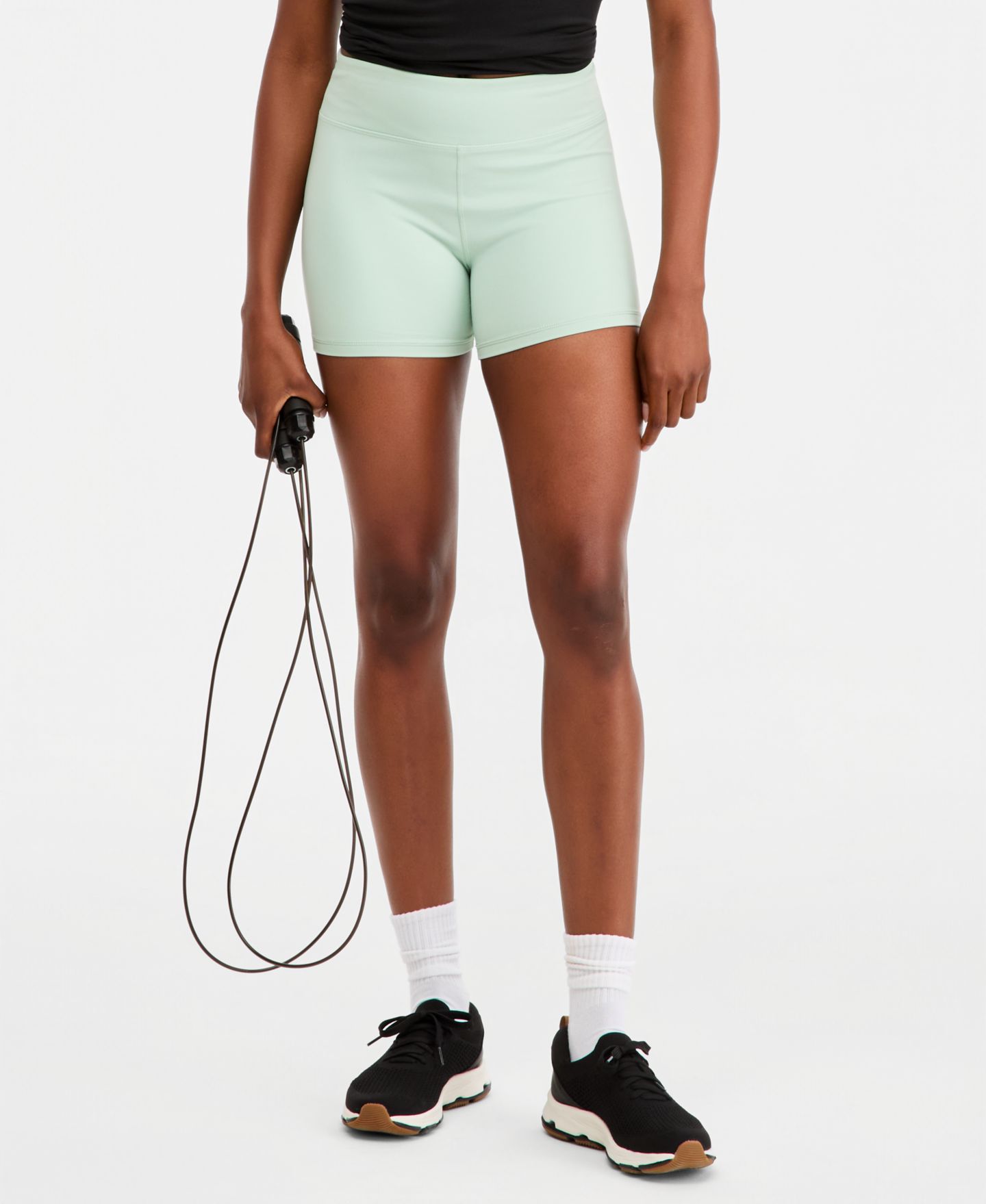 Женские шорты ID Ideology Studio Solid-Color 4" Bike Shorts, цвет: Зелёный — фото 3