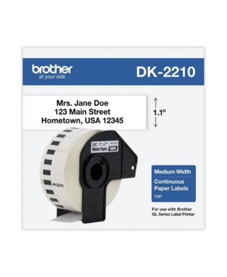 DK2210 1.1 in. x 100 ft. Continuous Paper Label Tape 1-Roll