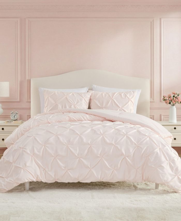 Laura Ashley Pintuck Solid Satin Comforter Sets
