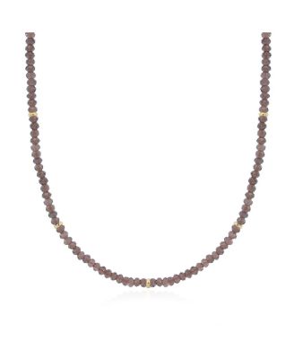 The Lovery 14K Gold Smoky Quartz Bead Necklace - Smoky quartz