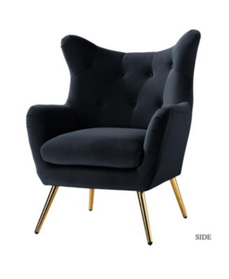 Avianna Wide Tufted Velvet Wingback Chair