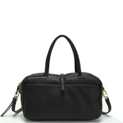 Madison Soft Pebbled Leather Mini Top Handle Satchel Crossbody Bag Small Structured Camera Handbag