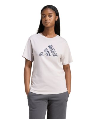 adidas Women's Animal Print Short-Sleeve Cotton T-Shirt - Macy's
