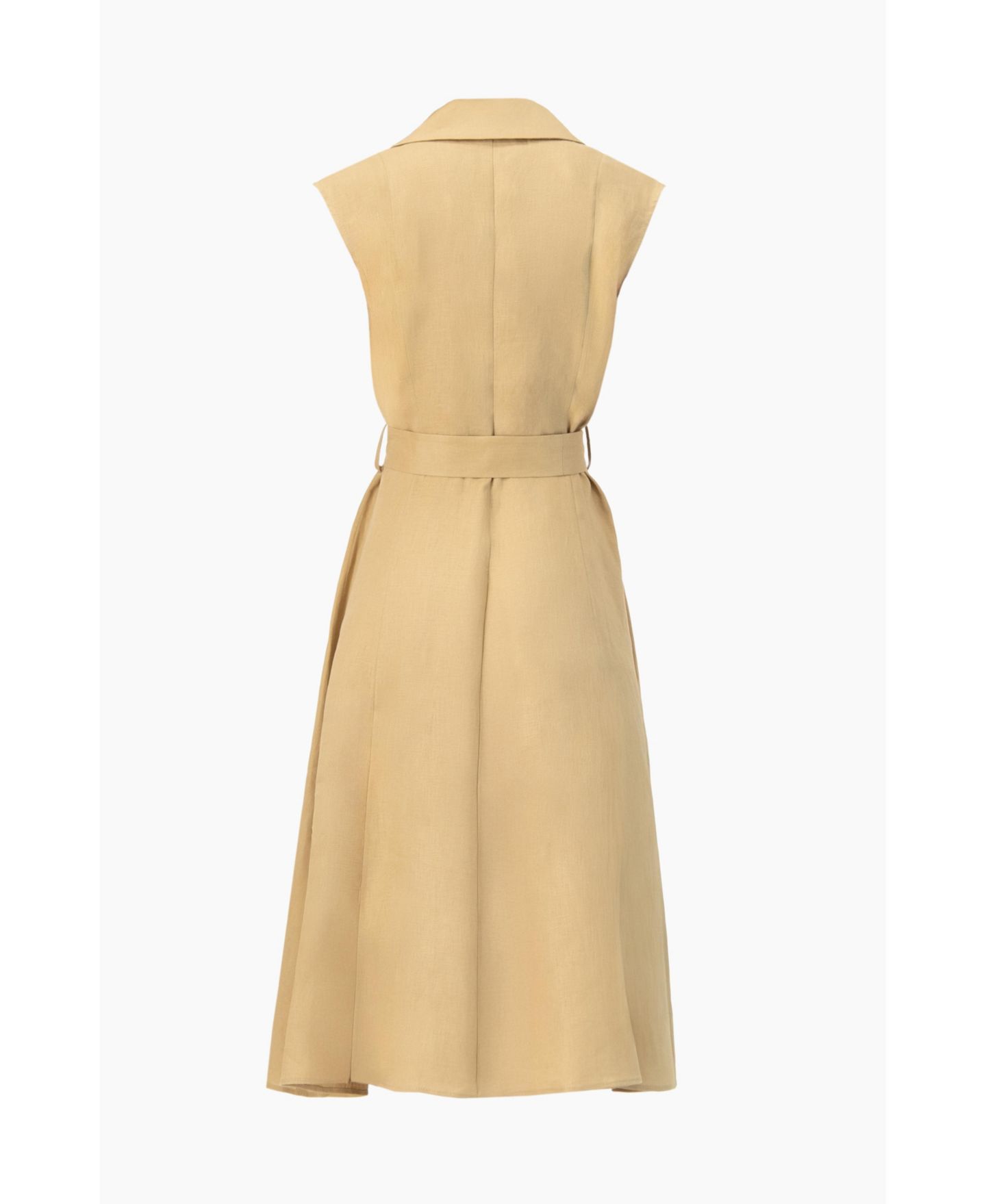 Женское платье Ivonne Long Linen with Waist Tie, цвет: Бежевый — фото 6