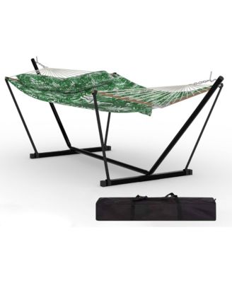 450 LBS Capacity, Double Outdoor Hammock for Patio, Backyard, Garden, Beach, Stripes