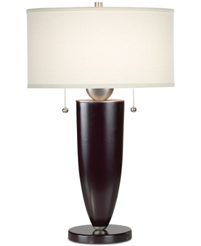 kathy ireland Home by Pacific Coast Deco Steel and Wood Mahogany Table Lamp