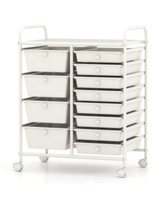 Utility Rolling Cart with 12 Drawers, Mobile Storage Organizer for Home Office Supplies