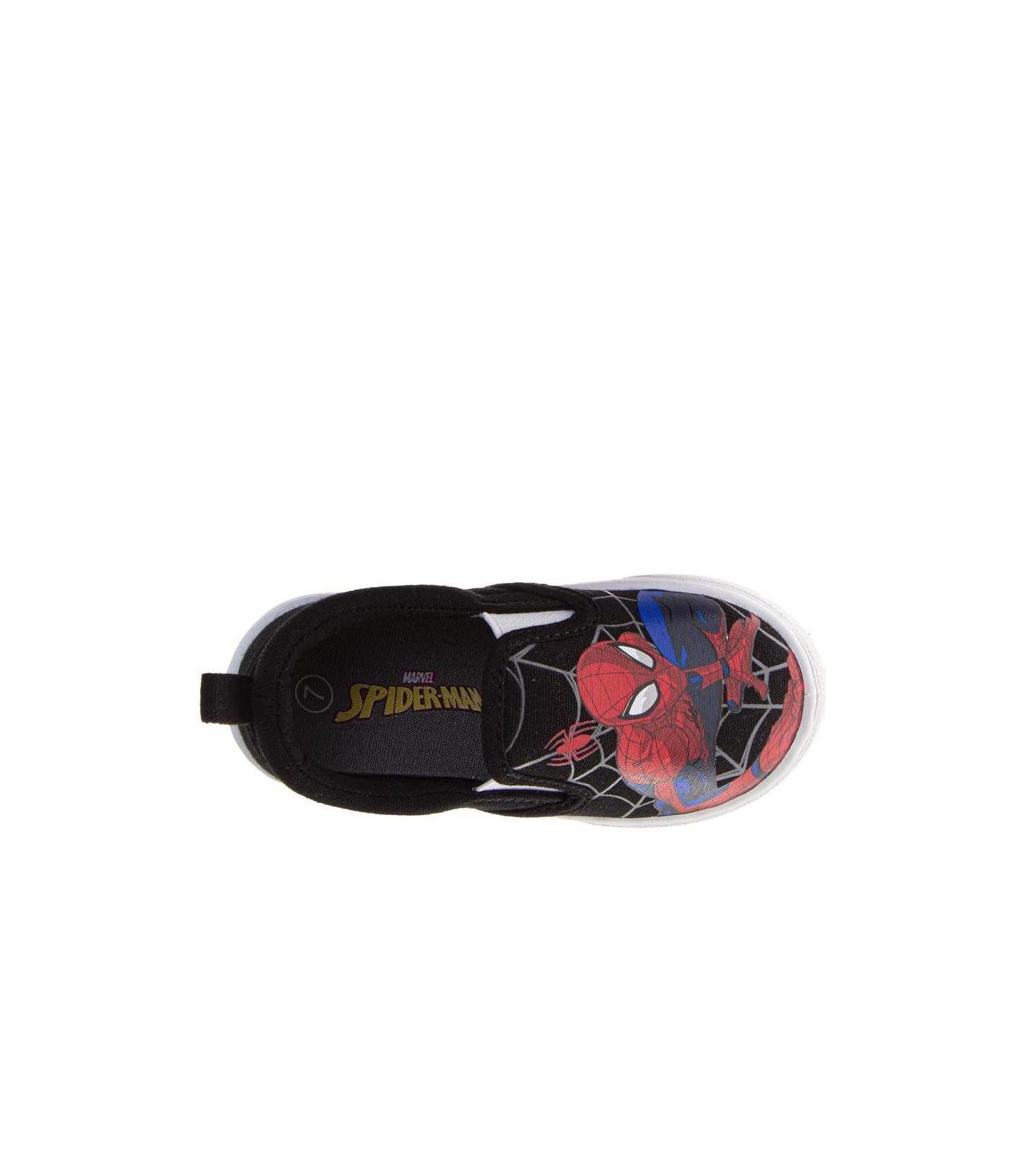 Кроссовки Spider-Man Slip-On Canvas для мальчиков, цвет: Чёрный красный — фото 5