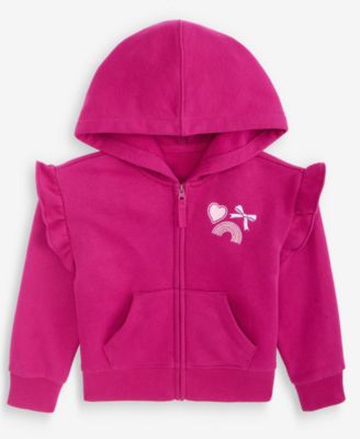 Toddler Girls' (12M-5T) Trio Fleece Zip Hoodie