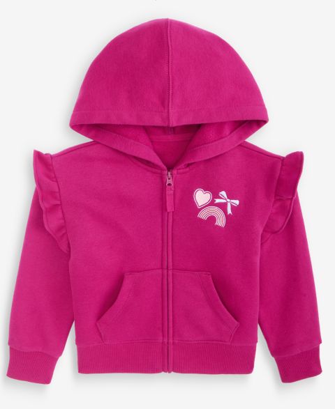 Худи Epic Threads Trio Fleece Zip для девочек-малышей, цвет: Клюквенный розовый