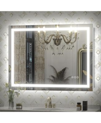 30" x 40" Super Bright Front and Back LED Lighted Anti-Fog Tempered Glass Bathroom/Vanity Mirror with ETL and 3-Year Warranty