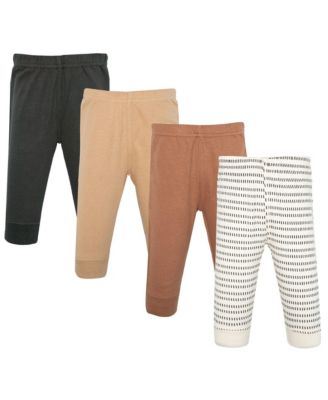 Toddler Boys Hudson 4piece Cotton Pants and Leggings, Modern Neutral Strip