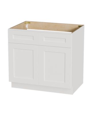 36 Inch Shaker Sink Base Cabinet 24 Inch Deep 2 Door Ready to Assemble for Kitchen Bathroom Countertop Not Included