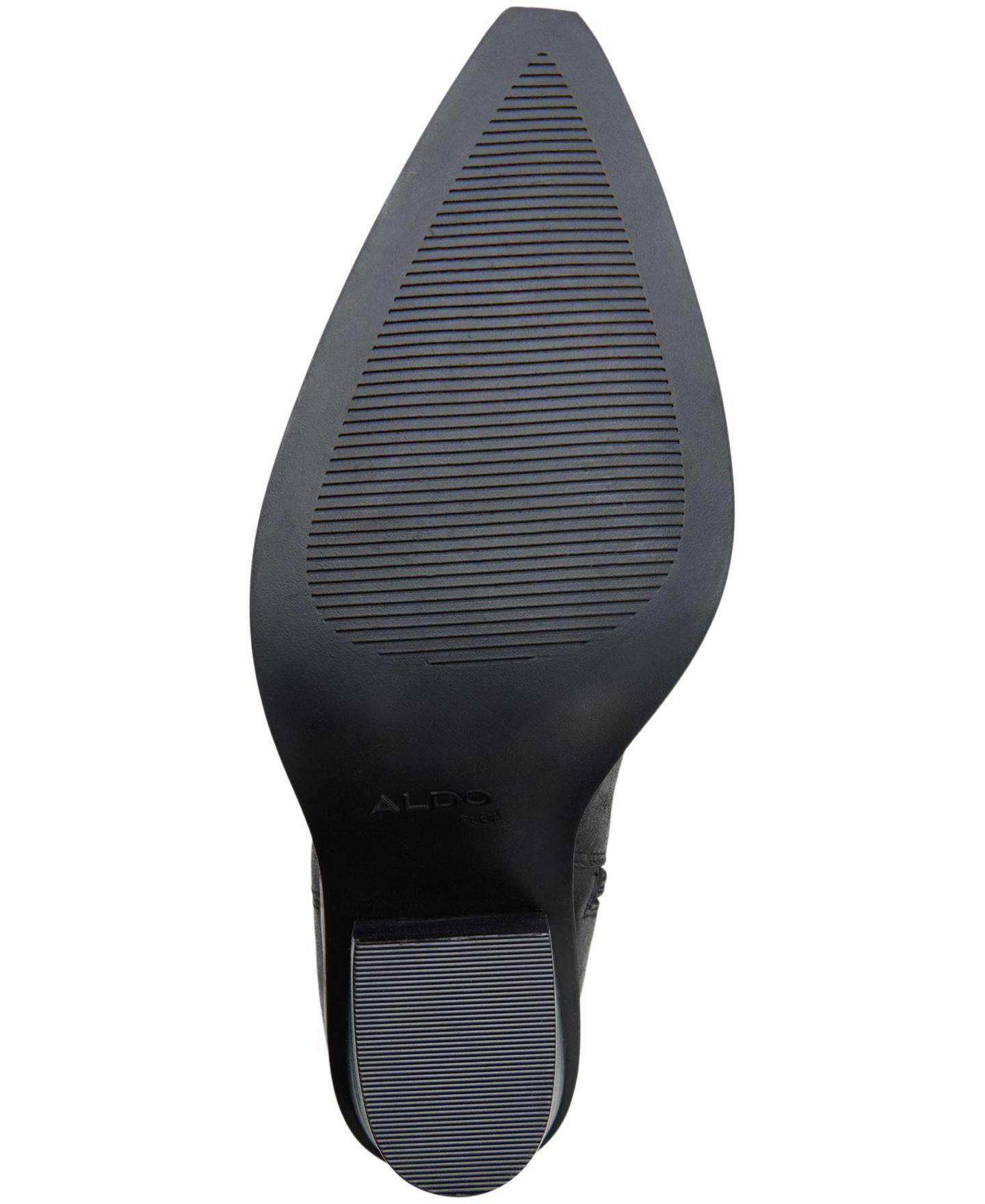Женские ботинки ALDO Revolve Western Block Heel Knee-High, цвет: Чёрный гладкий комбинированный — фото 5