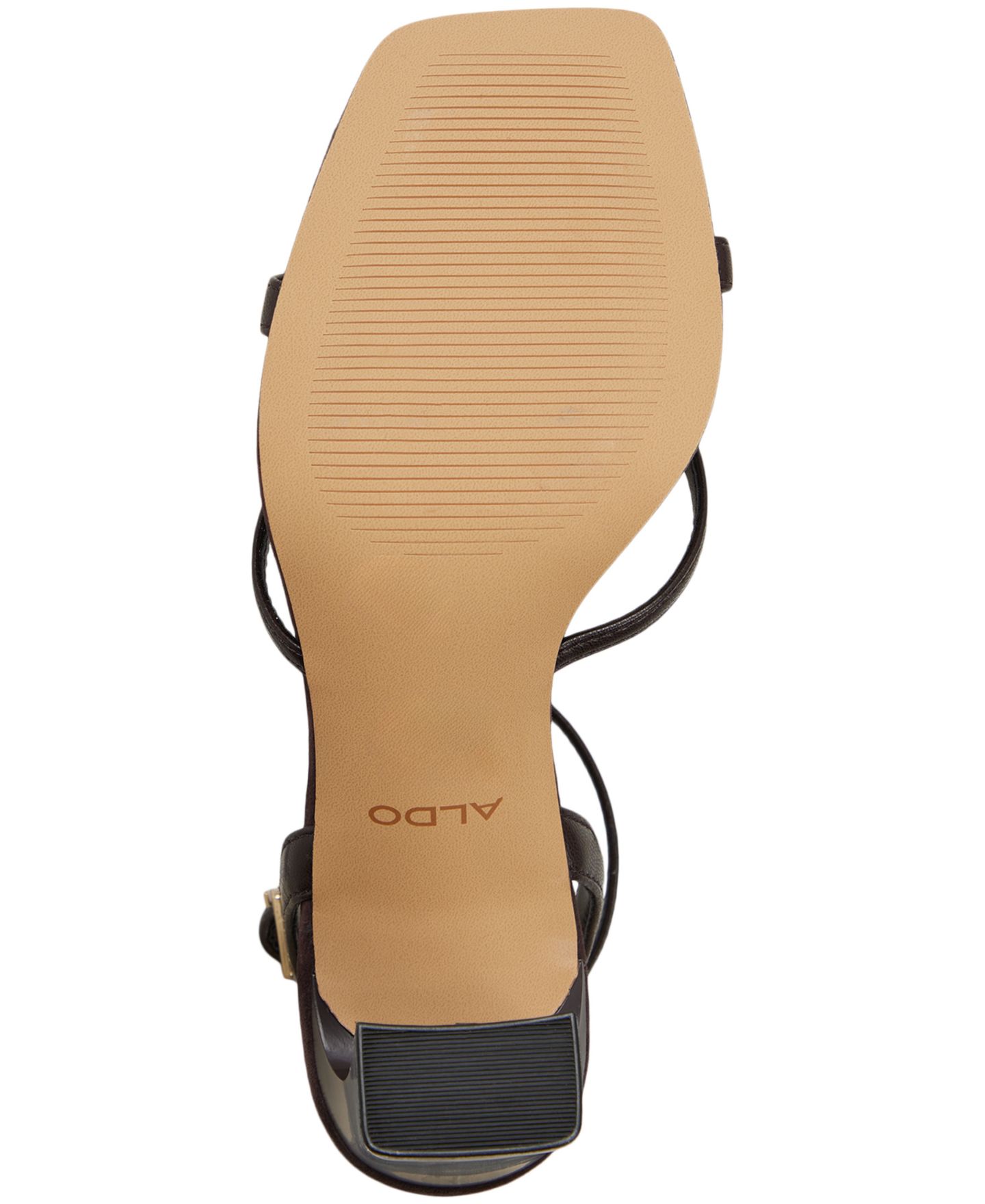 Женские сандалии ALDO Stellare Square Toe Dress Sandals, цвет: Тёмный коричневый гладкий — фото 5