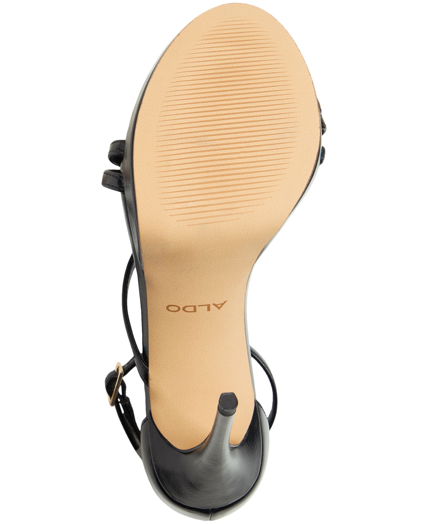 Женские сандалии ALDO Odella Strappy High Heel Dress Sandals, цвет: Чёрный блестящий — фото 5
