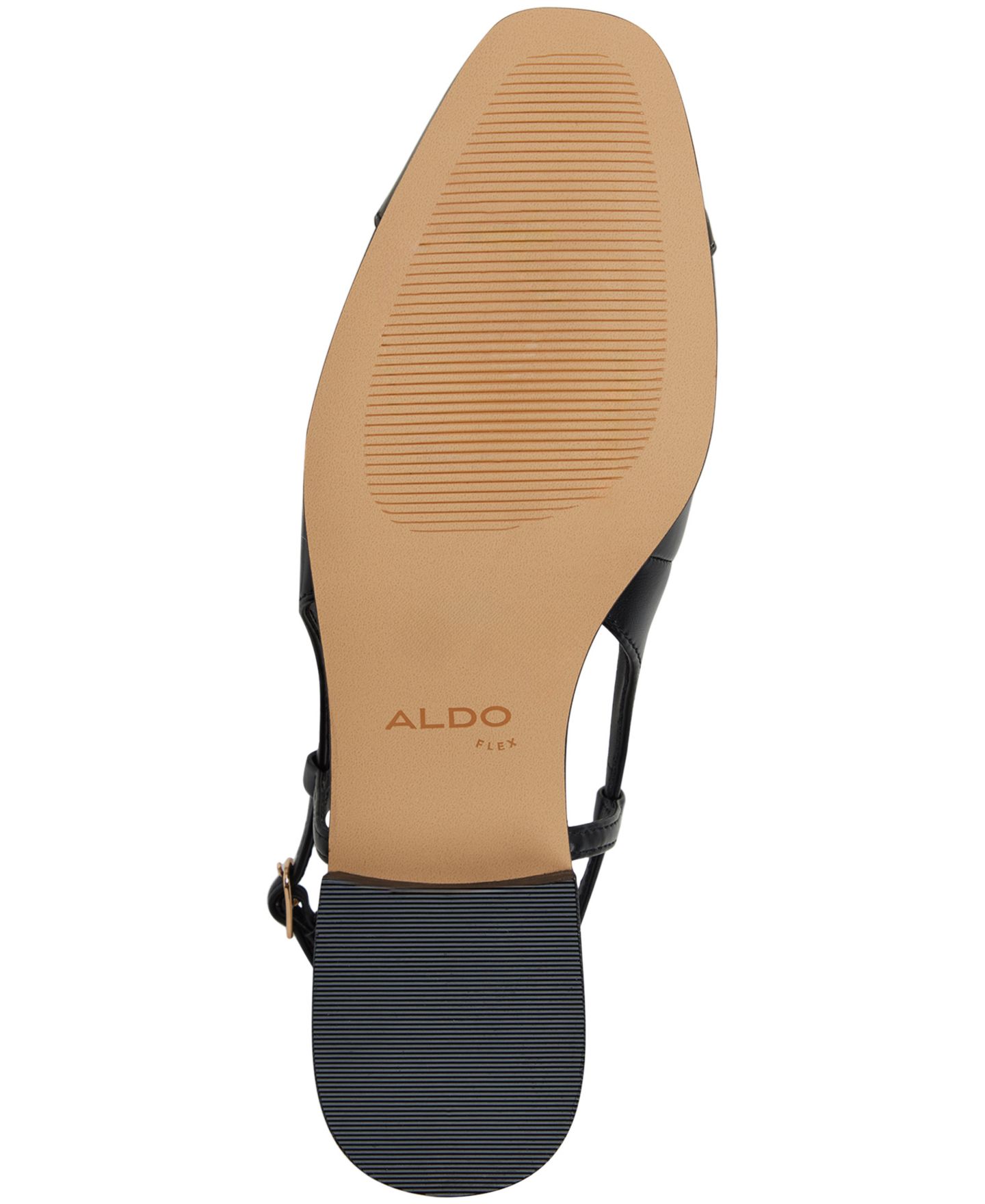 Женские балетки Aldo Maree с открытой пяткой, цвет: Чёрный блестящий — фото 5