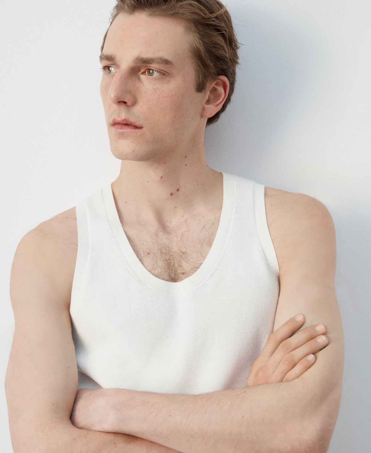 Mango Men's Slim-Fit Cotton Tank Top