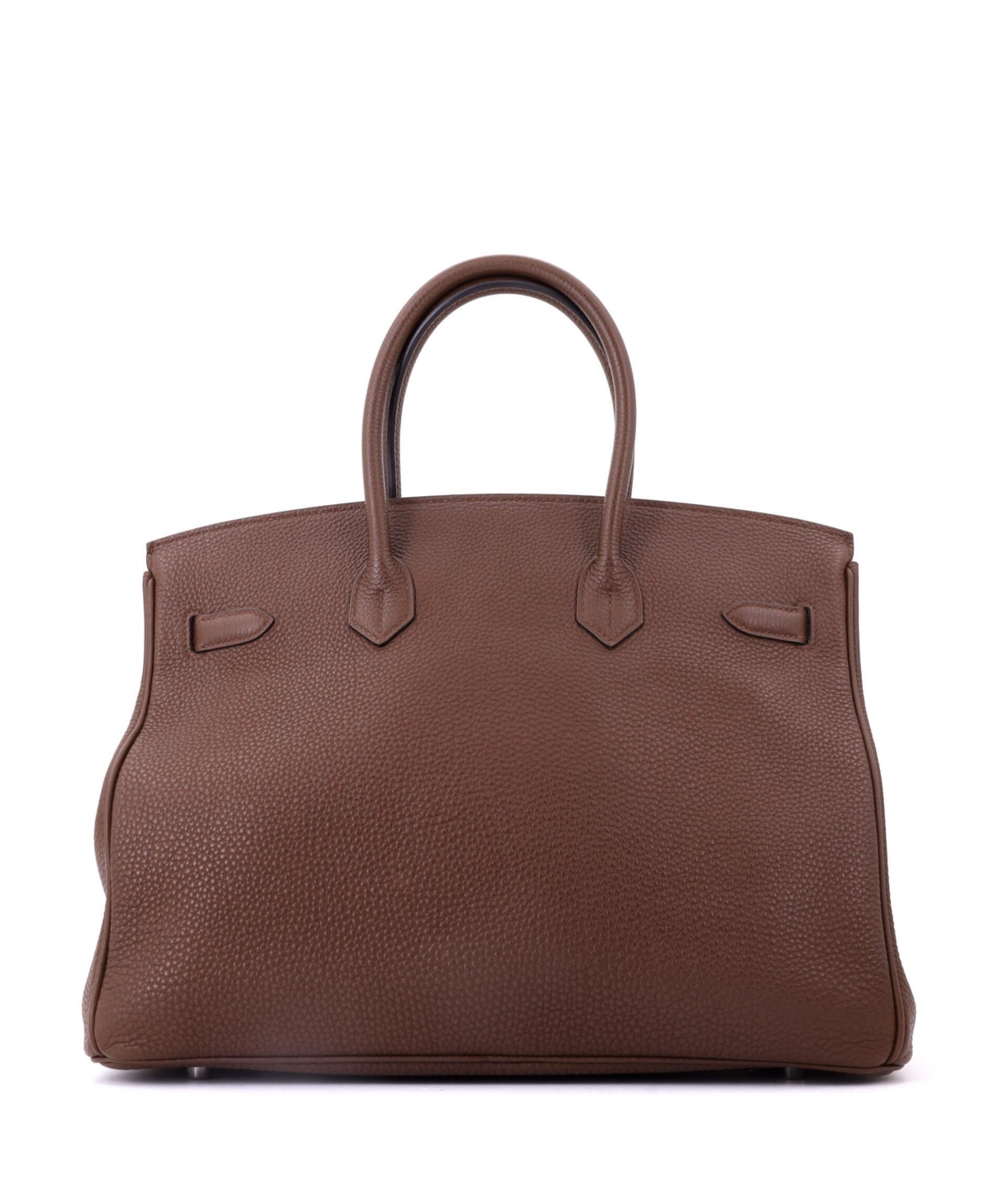 Pre-Owned HERMES Birkin 35 Handbag Brown Togo with Palladium Hardware