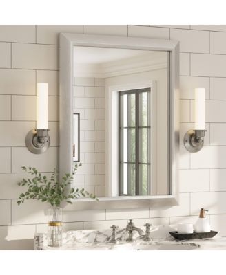 28" x 36" Inch Thick Metal Framed Wall Mirrors for Bedroom, Rectangle Wall-Mounted Mirrors