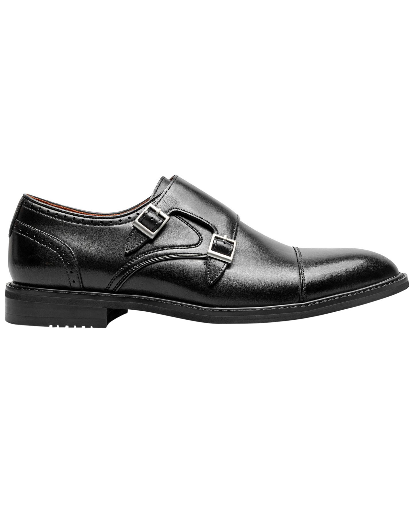 Мужские туфли Stacy Adams Boswell Cap-Toe Double Monk Strap, цвет: Чёрный — фото 2