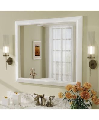 32" x 36" Inch Thick Metal Framed Wall Mirrors for Bedroom, Rectangle Wall-Mounted Mirrors