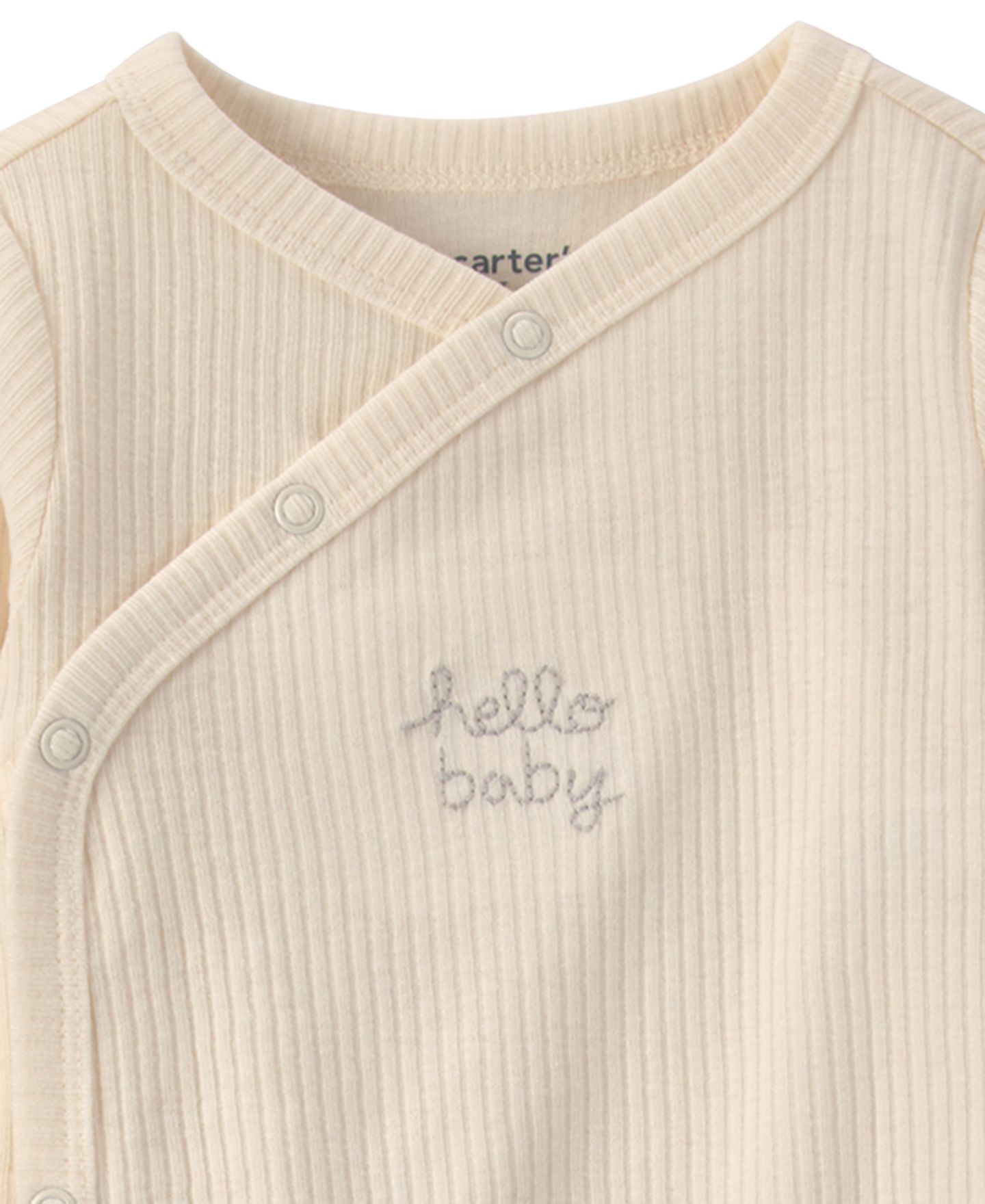 Детский комбинезон для сна Carter's Hello Baby на кнопках, цвет: Слоновая кость — фото 2