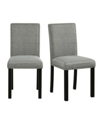 Set of 2 Wood Dining Chairs with Curved Bentwood Legs