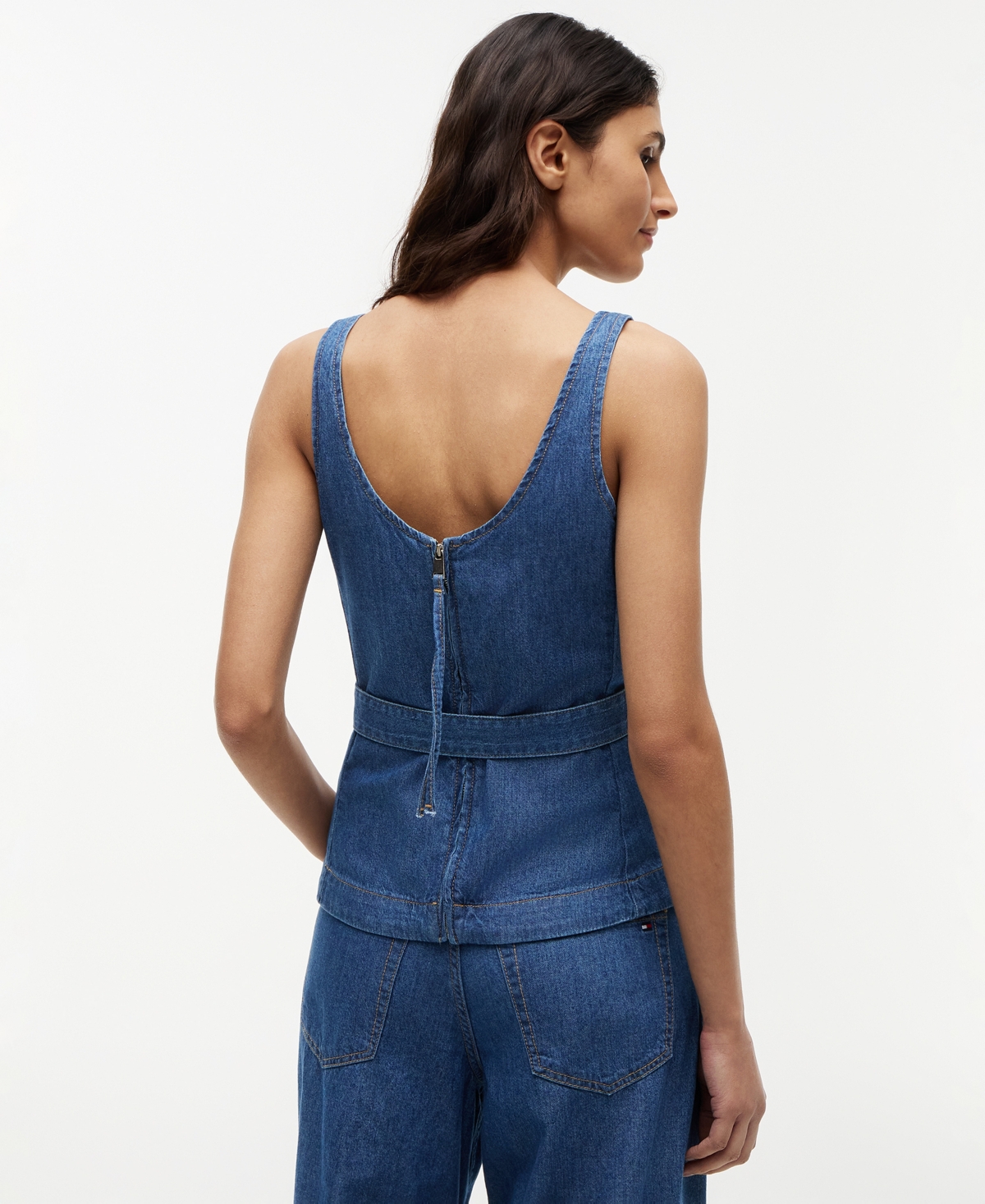 Tommy Hilfiger Women's Belted Sleeveless Top