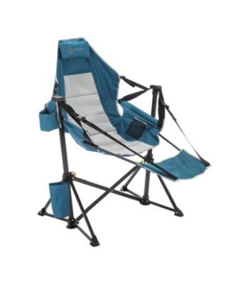 2-Pack Folding Hammock Camp Chair, Detachable Footrest, Padded Headrest Seat, 2x Large Cup Holders, Supports 300lbs.