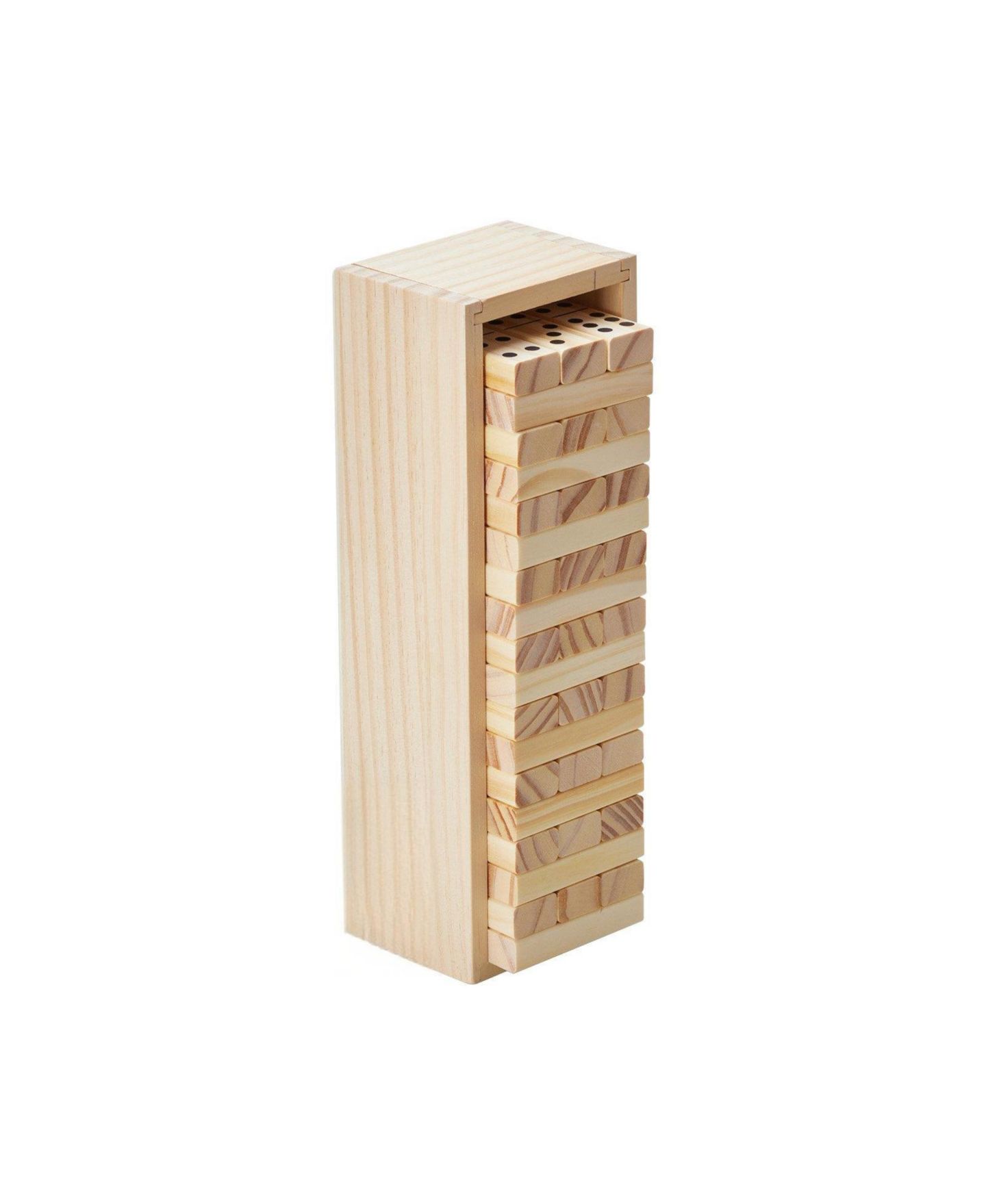Детские игрушки Mecale Tumbling Tower 54 Pine Wood Blocks with Storage Crate Board Game, Ages 13+, цвет: Коричневый — фото 10