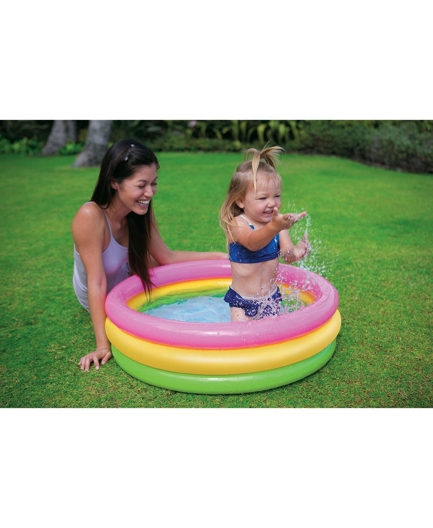 Детская игрушка GNUADZ Sunset Glow Inflatable Kiddie Pool, 18-Gallon Capacity, Ages 1-3, цвет: Разноцветный — фото 2