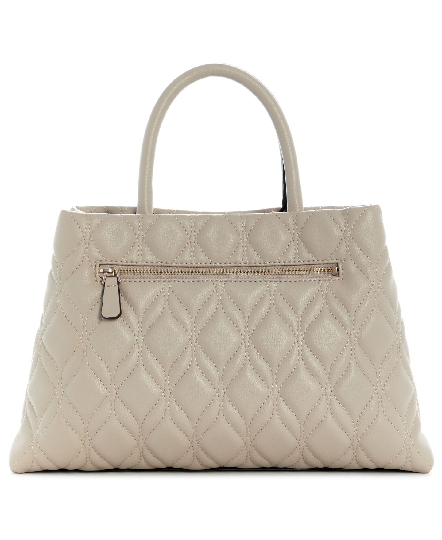 Женская сумка GUESS Maxine Top Handle Large Satchel Handbag, цвет: Бежевый — фото 2