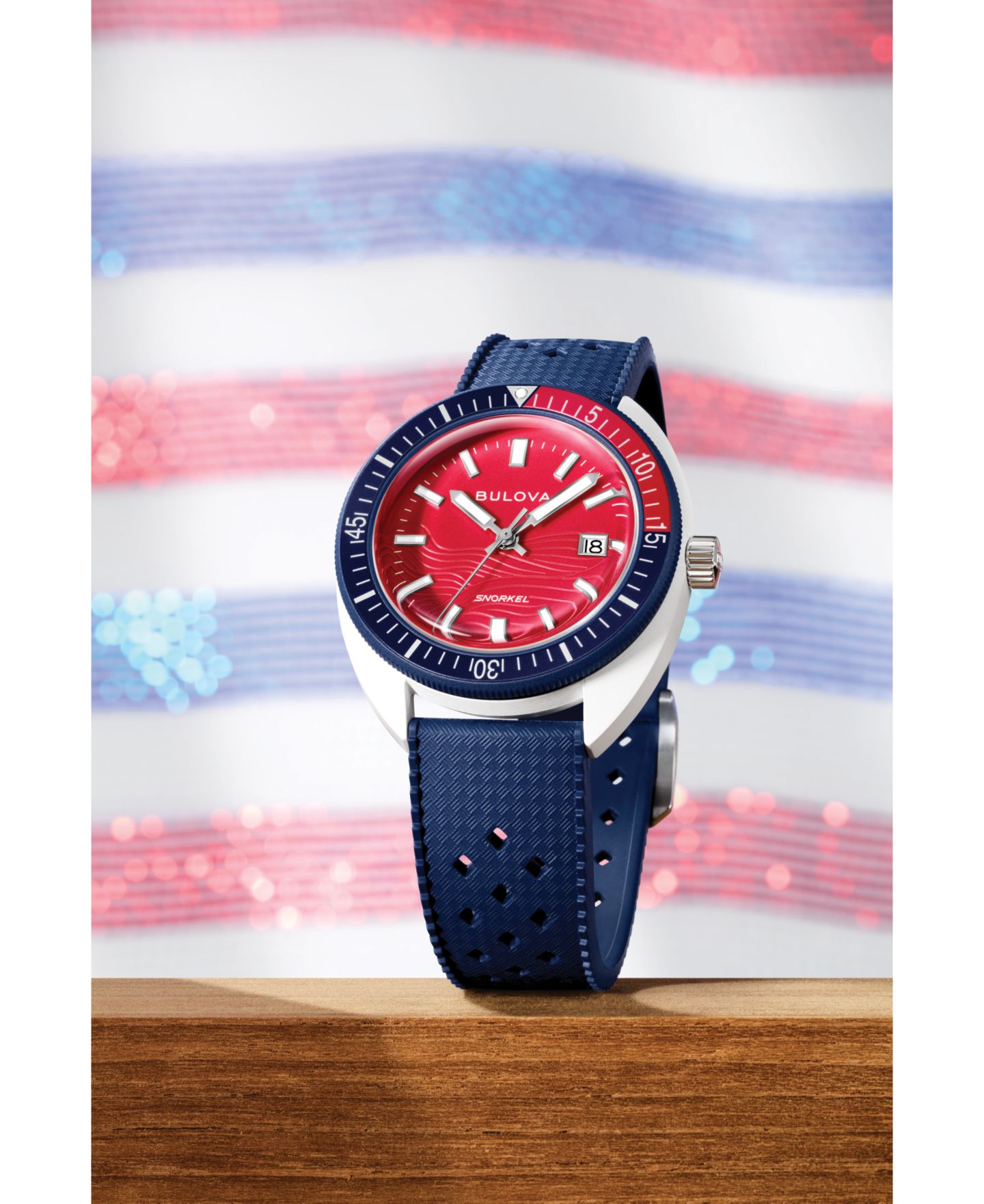 Мужские часы Bulova Limited Edition Performance Snorkel "Sail 4th" Blue Rubber Watch 41mm — фото 7