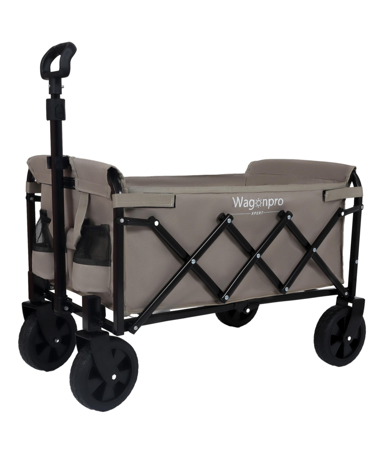 Mondawe Expandable Dual-Layer Storage Wagon Utility Carts w/ 225LBS Capacity, 360degree(s) All-Terrain Wheels