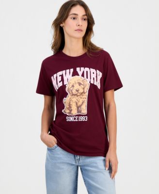 Juniors' New York Dog Short-Sleeve T-Shirt
