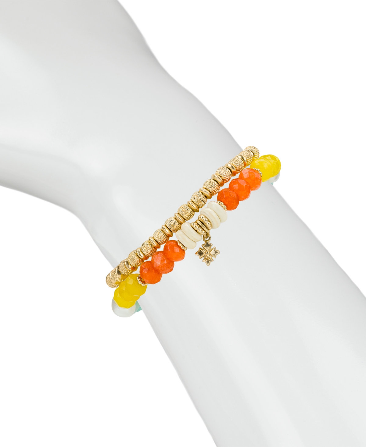 Patricia Nash Beaded Charm Stretch Bracelet Set