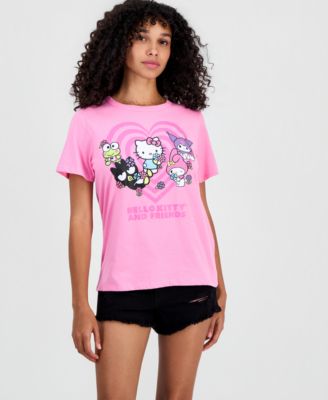 Juniors' Hello Kitty Heart Graphic T-Shirt