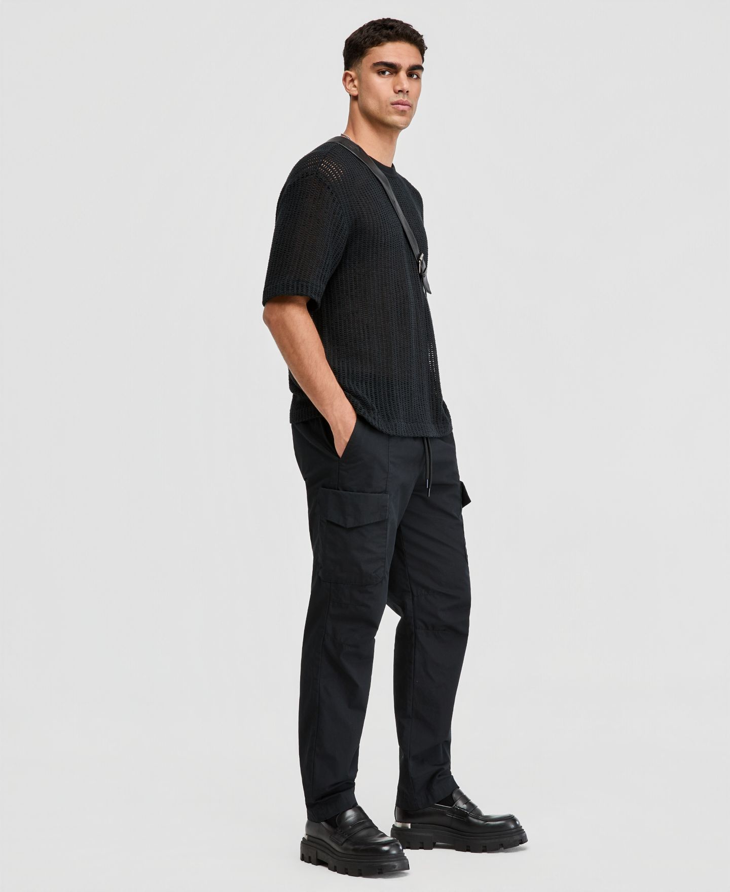 Мужские брюки Mode of One Relaxed-Fit Cargo, цвет: Чёрный — фото 3