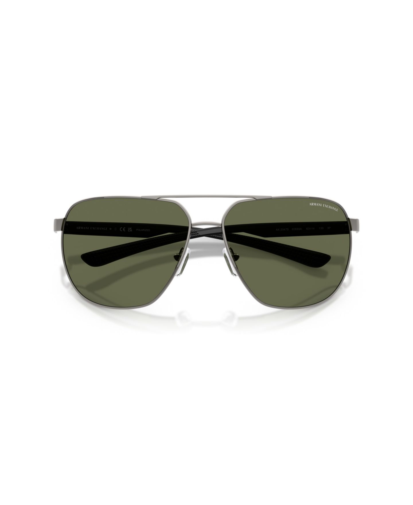 Мужские солнцезащитные очки A|X Armani Exchange Polarized Sunglasses, AX2047S, цвет: Блестящий графитовый — фото 5