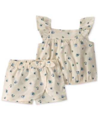 Baby Girls' Floral Tank Top and Skort, 2-Piece Set