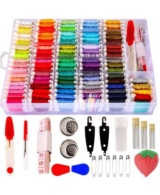 200pieces  Embroidery Floss Kit Friendship Bracelet String Organizer Box Cross Stitch Thread Christmas Gift